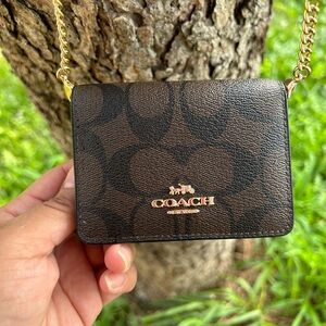 Coach mini wallet on chain